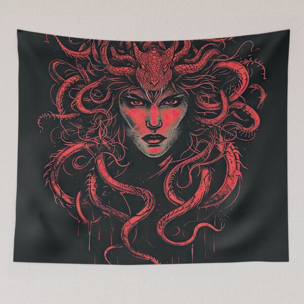 Item preview, Red Stheno Illustration (Variation 2)  designed and sold by OccultDreams.