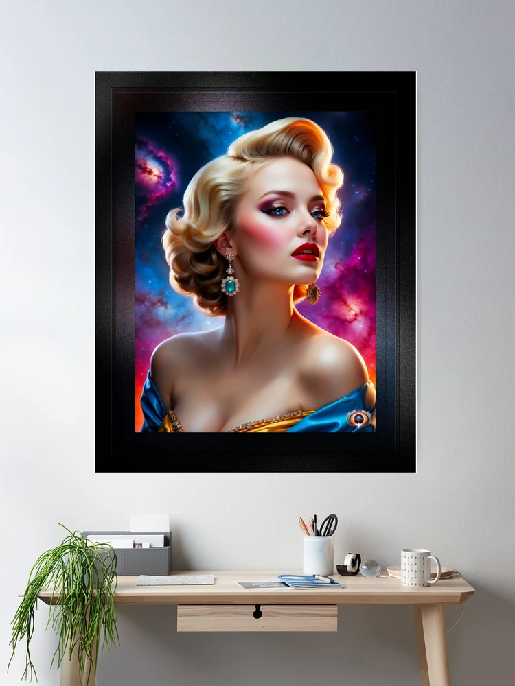 The Cosmos Embraces Her Enchanting AI Concept Art by Xzendor7 Room Decor Poster Art Print