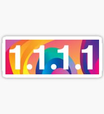 1.1.1.1 White On Color Sticker