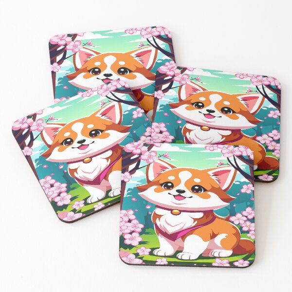 Item preview, Adorable Corgi Delight: A Blossoming Spring Fantasy designed and sold by CutesyKoala.