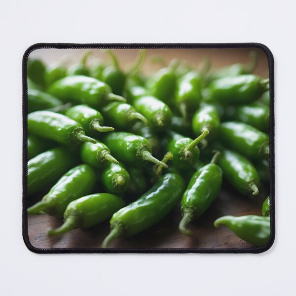 Item preview, Fiery Green Symphony: Closeup of Vibrant Chilies designed and sold by Cool Graphixs.