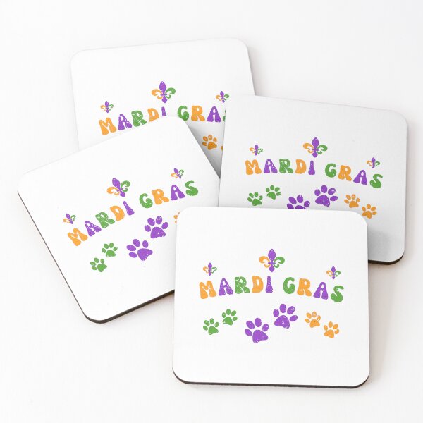 Item preview, Funny Dog's Paw with happy Mardi Gras, Be Ready For Mardi Gras designed and sold by ArtByKatti.
