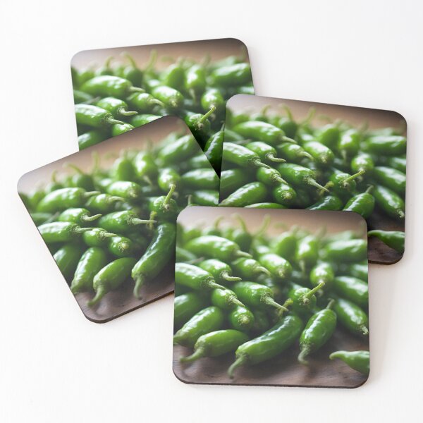 Item preview, Fiery Green Symphony: Closeup of Vibrant Chilies designed and sold by Cool Graphixs.