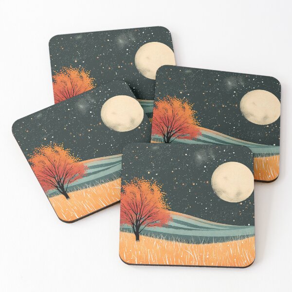 Item preview, Fantastic landscape with a big moon designed and sold by randrdesign.