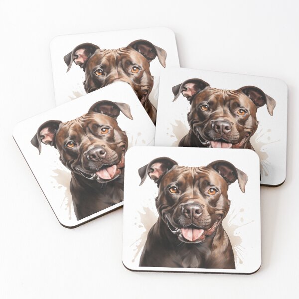 Item preview, Watercolor Staffordshire Bull Terrier designed and sold by davidalv.