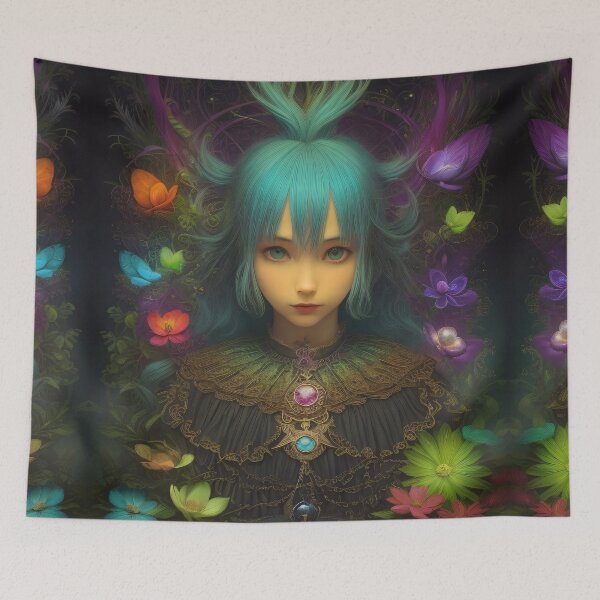 Item preview, Flower Wizard Girl - Fantasy Girl Portrait designed and sold by MadnessEnvelope.