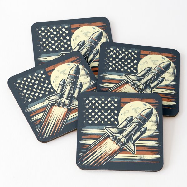 Item preview, Vintage American Flag and Rocket designed and sold by Astral-Artisan.