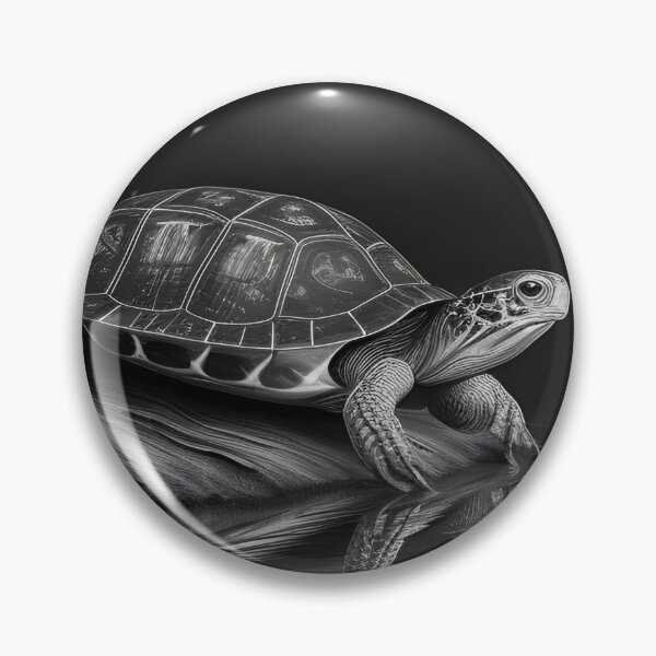 Item preview, Black and white Land turtle pencil drawing designed and sold by Pencil-Art.