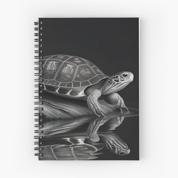 Item preview, Black and white Land turtle pencil drawing designed and sold by Pencil-Art.