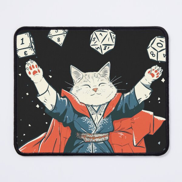 Item preview, The Dungeon Meowster - Retro DnD Player Cat Lover, Cat Pun, Cat Meme designed and sold by PrintShangri-La.