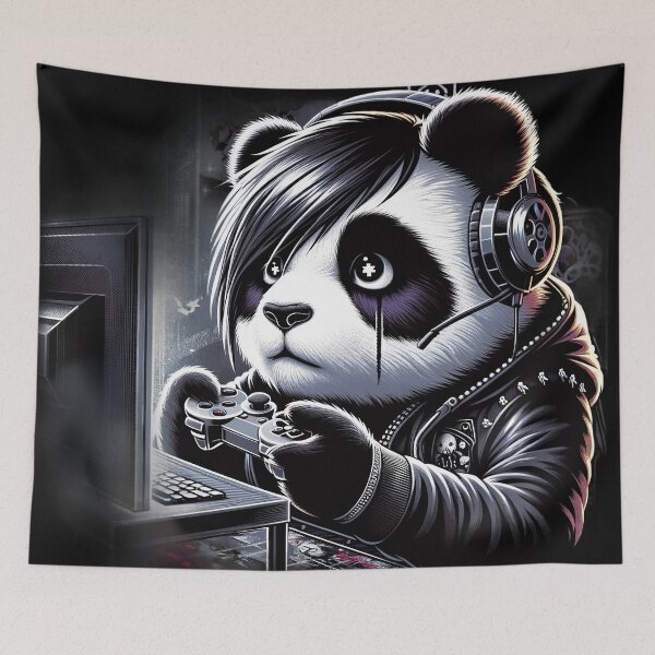 Item preview, Emo Gaming Panda designed and sold by czarnyfeniks.