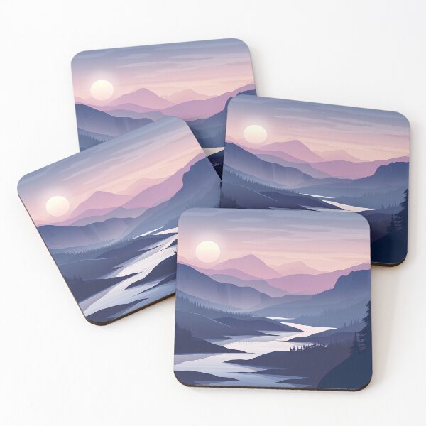 Item preview, River in the middle of a fantastic mountain landscape designed and sold by randrdesign.