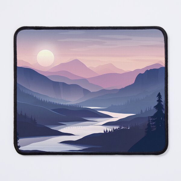 Item preview, River in the middle of a fantastic mountain landscape designed and sold by randrdesign.