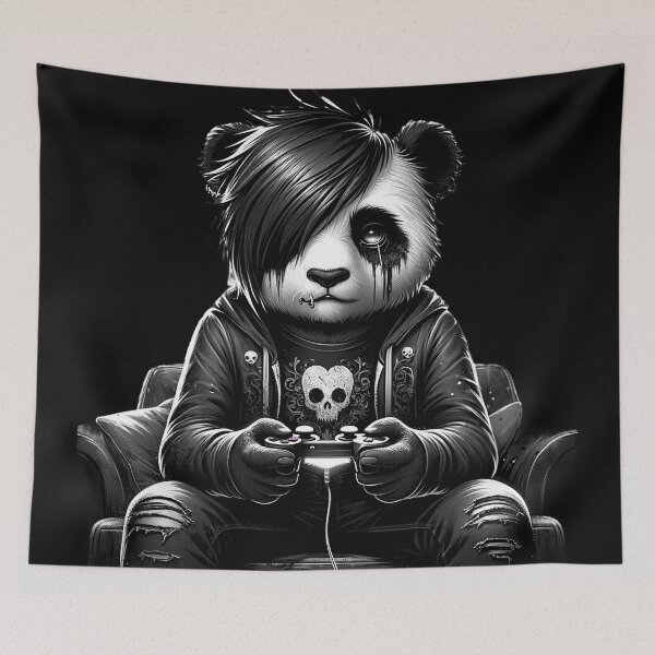 Item preview, Emo Gaming Panda designed and sold by czarnyfeniks.
