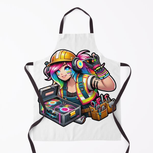Item preview, Raver Construction Girl DJ designed and sold by StickaTime.