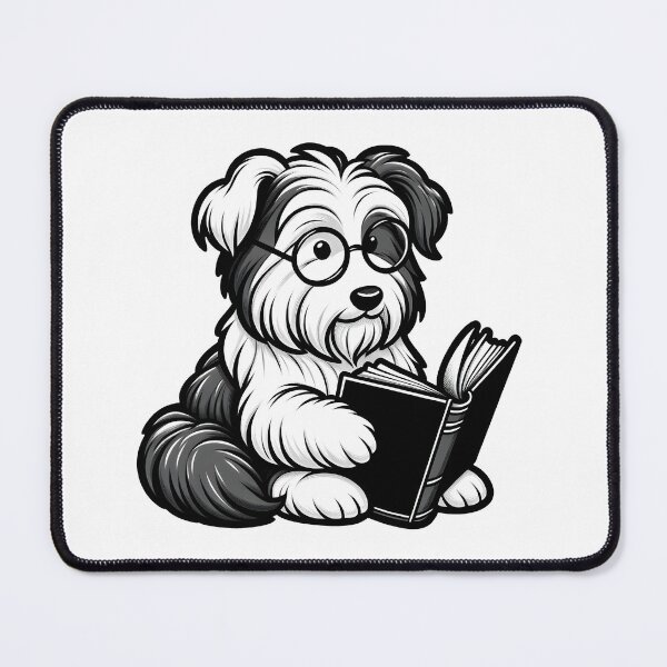 Item preview, Bearded Collie Reading designed and sold by Truck Stop One.