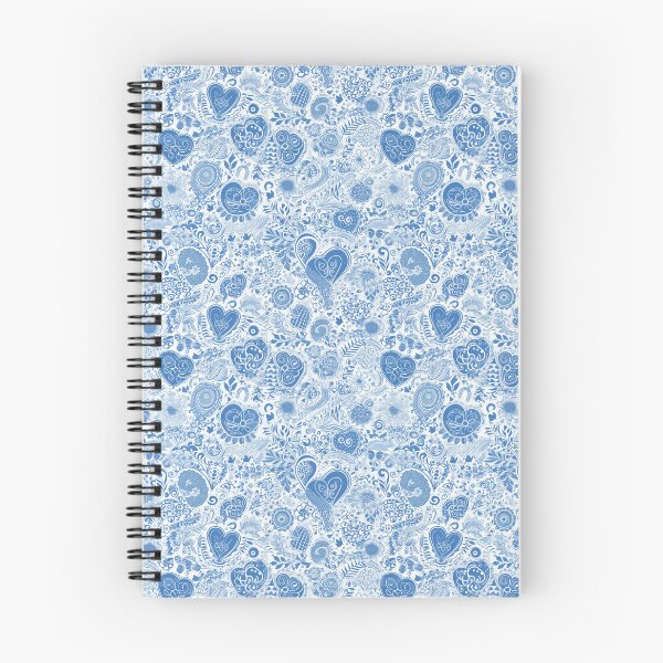 Item preview, Cute blue and white hearts patterns designed and sold by Lotusticker.