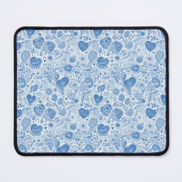 Item preview, Cute blue and white hearts patterns designed and sold by Lotusticker.