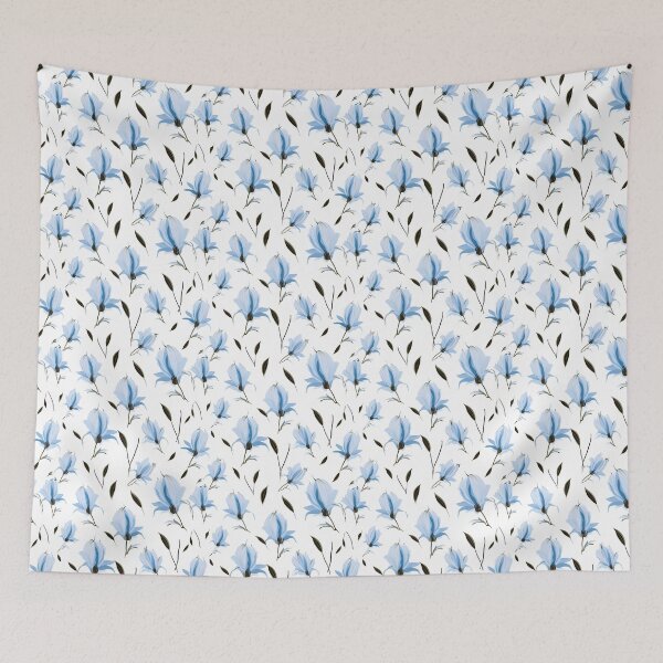 Item preview, Bell blue flower seamless pattern designed and sold by varinchai.
