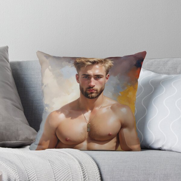 Item preview, sexy guy portrait Wassili Kandinsky inspired background designed and sold by Museum Of Non-Existing Art.