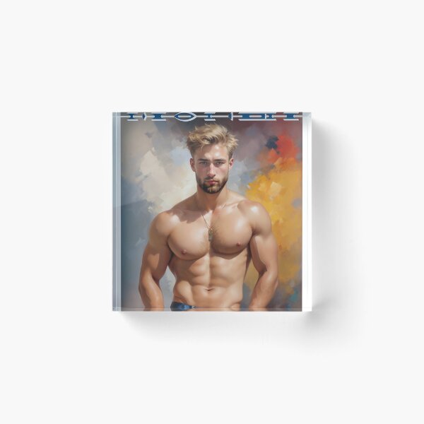 Item preview, sexy guy portrait Wassili Kandinsky inspired background designed and sold by Museum Of Non-Existing Art.