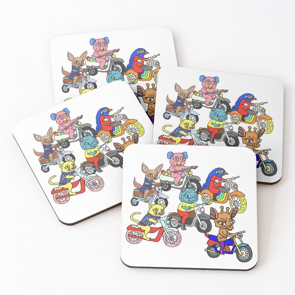 Item preview, Retro Motorcycle Animals designed and sold by NOTSNIW ART.