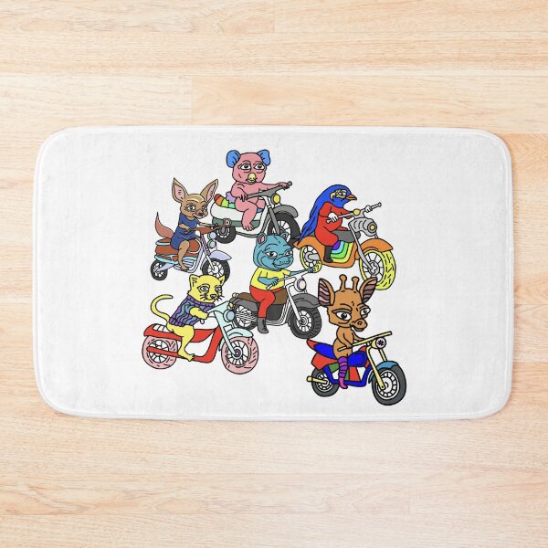 Item preview, Retro Motorcycle Animals designed and sold by NOTSNIW ART.