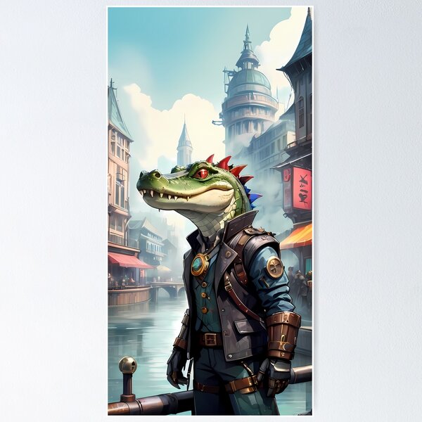 Item preview, Cogged Guardian: Steampunk Crocodile designed and sold by SCBlend.