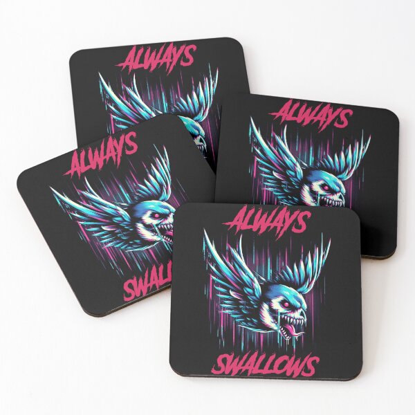 Item preview, Always swallows - synthwave cyberpunk designed and sold by GlitchGrotesque.