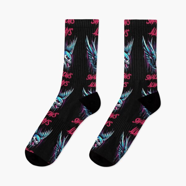 Item preview, Always swallows - synthwave cyberpunk designed and sold by GlitchGrotesque.