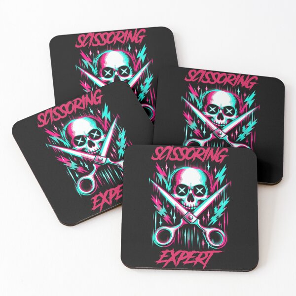 Item preview, Scissoring expert - synthwave cyberpunk designed and sold by GlitchGrotesque.