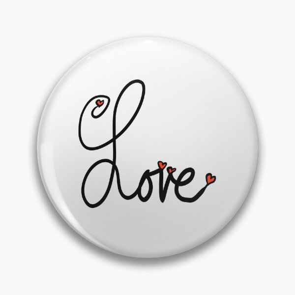 Item preview, Black Cursive Written Word Love with Red Hearts designed and sold by Victoria Lehnard.