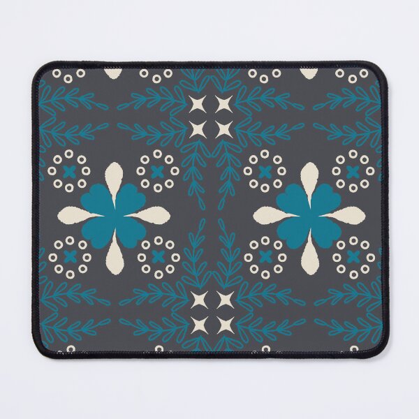 Item preview, GREY & BLUE FLORAL PATTERN DESIGN designed and sold by asudesign.