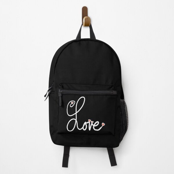 Item preview, White Cursive Written Word Love with Red Hearts designed and sold by Victoria Lehnard.