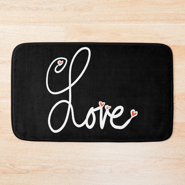 Item preview, White Cursive Written Word Love with Red Hearts designed and sold by Victoria Lehnard.