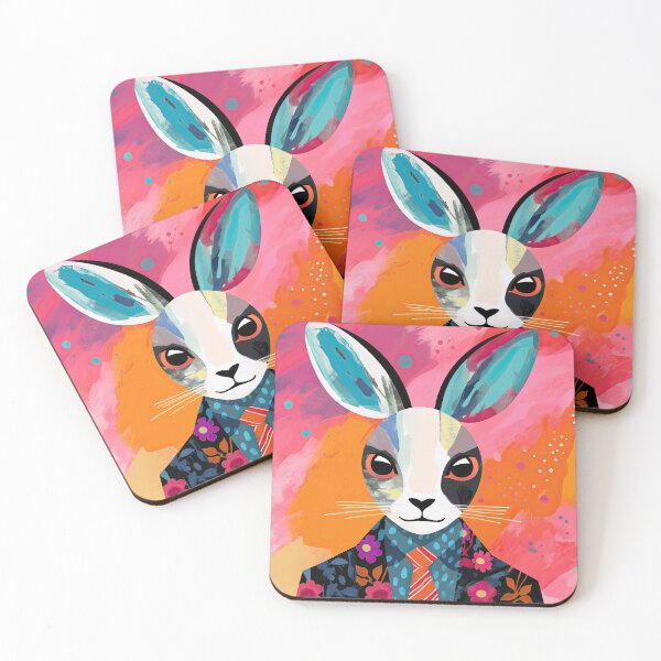 Item preview, Anthropomorphic Rabbit in Funky Suits Animal Portrait designed and sold by GulDesignCo.