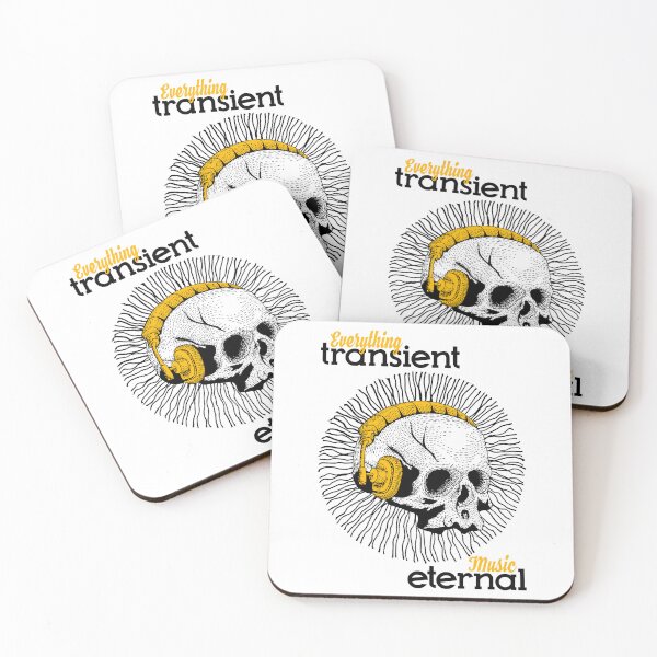 Item preview, Ephemeral Harmony: Skull with Headphones Art Print designed and sold by OpsDesing.