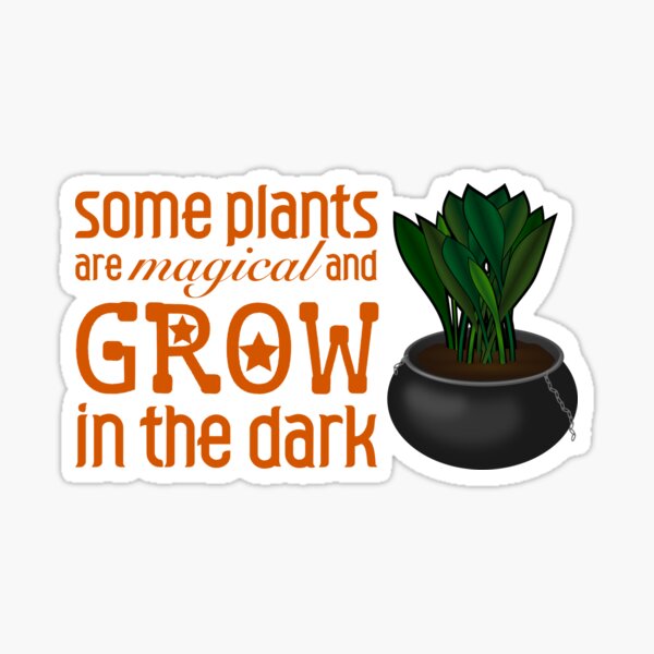 Grows in the dark! Cast iron plant cartoon Sticker