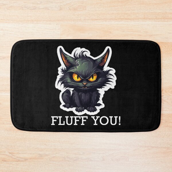 Item preview, Baby Black Cat - Fluff You (White Lettering) designed and sold by VelvetRoom.