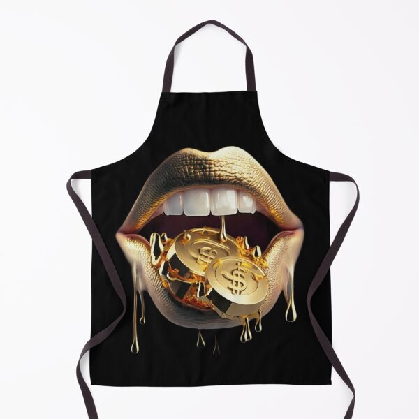 Item preview, mouth with leaking gold designed and sold by WrzechuART.