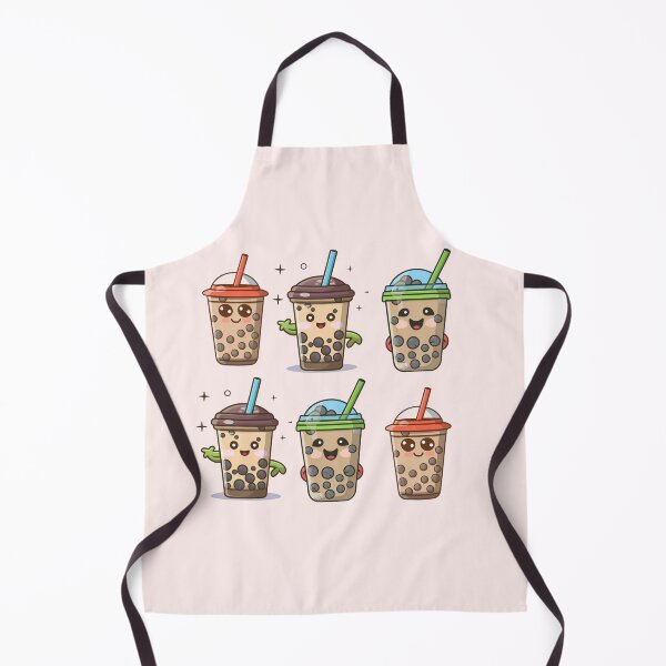 Artikelvorschau, Kawaii lächelndes Bubble Tea-Muster entworfen und verkauft von PatternInArt.