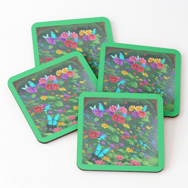 Item preview, Butterflies on Colorful Flowerbed designed and sold by Brestylefire.