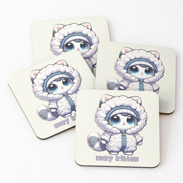 Item preview, Snugly Snowball Kitten in Cozy Winter Gear designed and sold by RuyaFab.