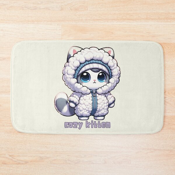 Item preview, Snugly Snowball Kitten in Cozy Winter Gear designed and sold by RuyaFab.
