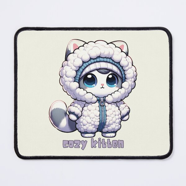 Item preview, Snugly Snowball Kitten in Cozy Winter Gear designed and sold by RuyaFab.