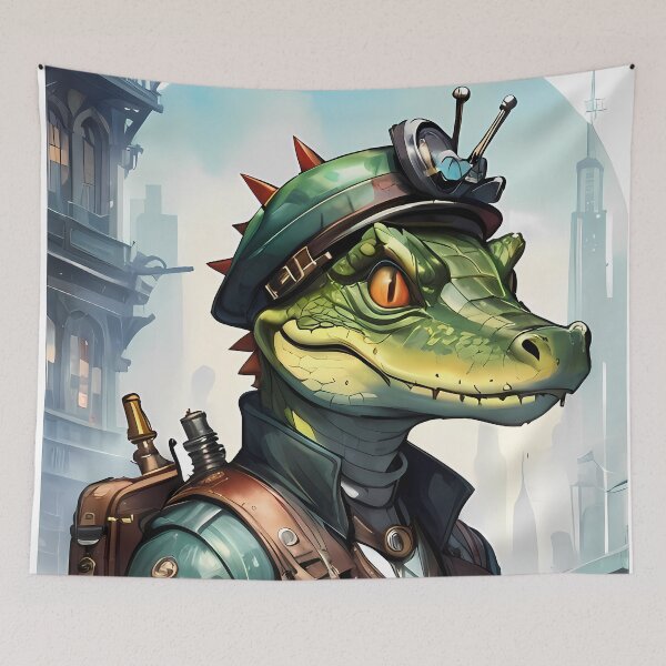 Item preview, Chronicles of Brass and Scales: Steampunk Crocodile in the Victorian City designed and sold by SCBlend.