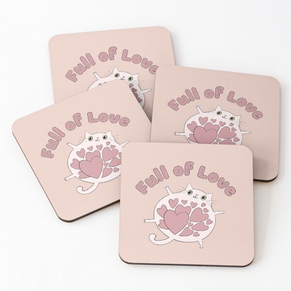 Item preview, Full of Love valentine cat designed and sold by FatBirdie.