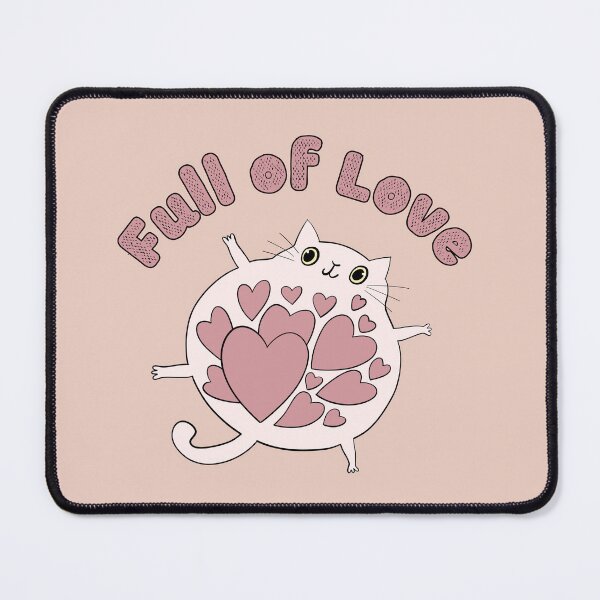 Item preview, Full of Love valentine cat designed and sold by FatBirdie.
