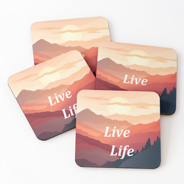 Item preview, Live Life - Inspirational Mountain Range - Digital Art designed and sold by SnoopyTF.