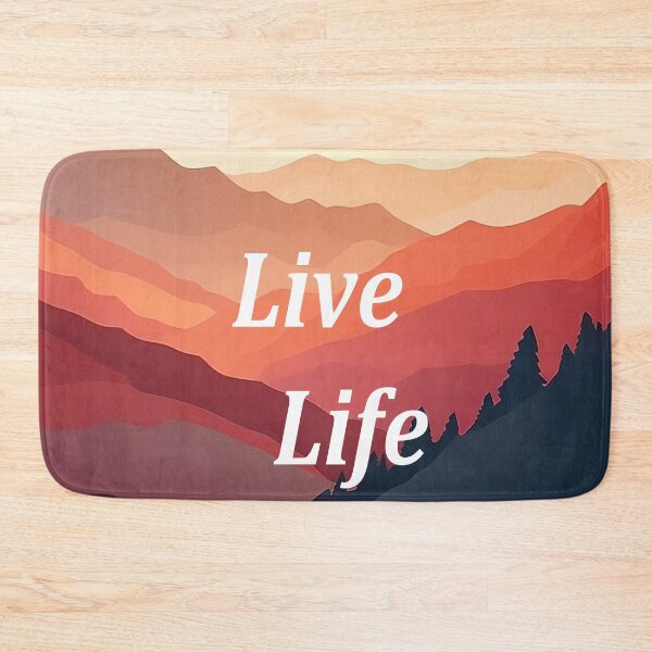 Item preview, Live Life - Inspirational Mountain Range - Digital Art designed and sold by SnoopyTF.